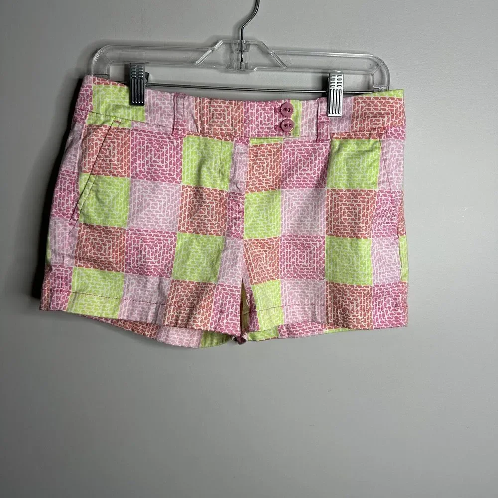 Women's Vineyard Vines Size 2 Whale All Over Print Patchwork Shorts 3